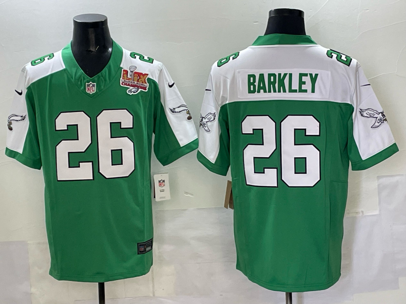 Men 2025 Philadelphia Eagles #26 Barkley green Nike Limited NFL Jersey style 004